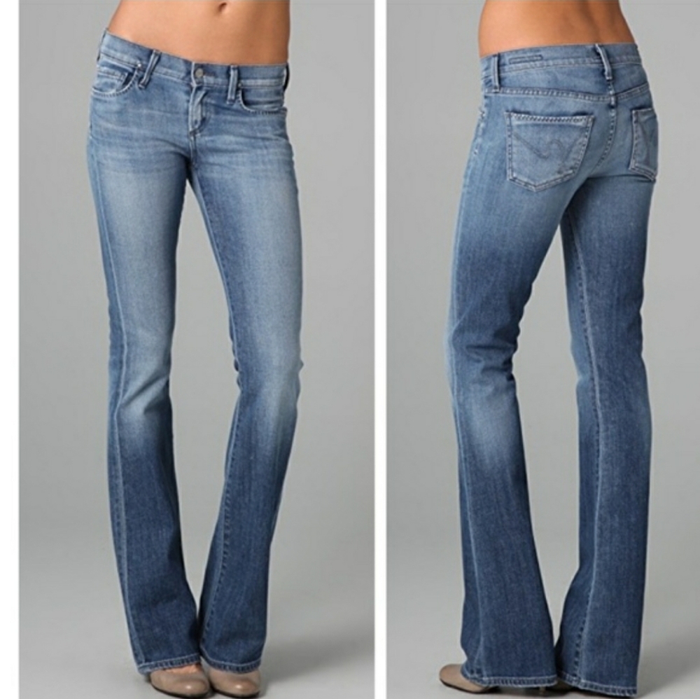 CITIZENS OF HUMANITY Kelly 001 Low Rise Boot Cut Wash Out Jeans Size 31